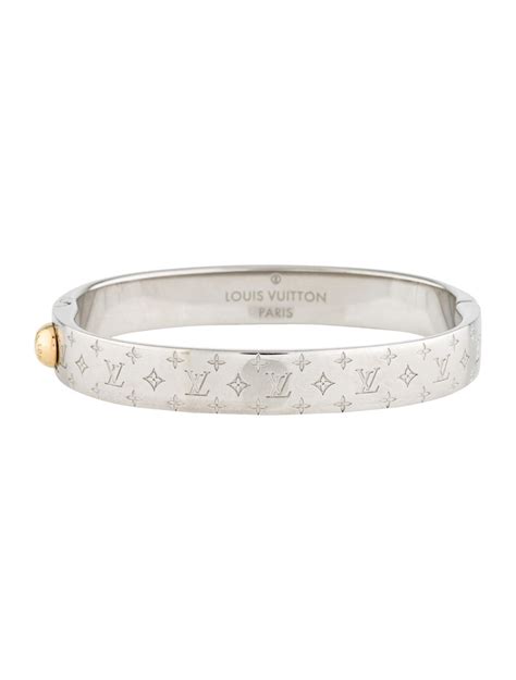 louis vuitton silver cuff|Louis Vuitton nanogram cuff.